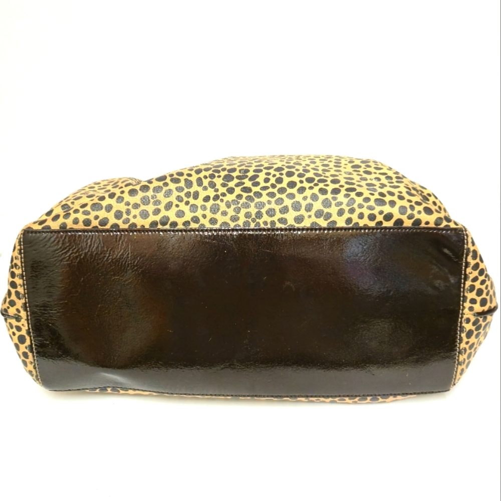 Kate Spade Vintage Shoulder Bag Animal Print Patent Leather Straps Red Interior - Picture 5 of 13
